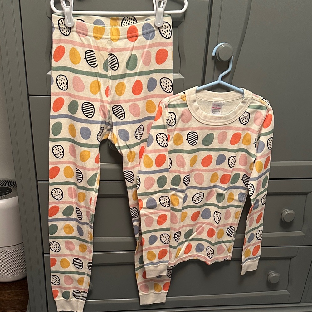 Hanna Andersson Colorful Easter Egg Pattern Kids Pajama Set